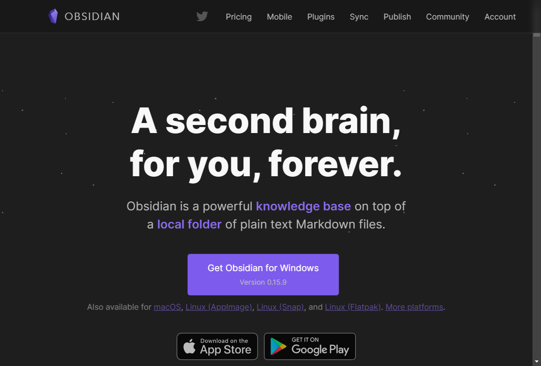 website Obsidian